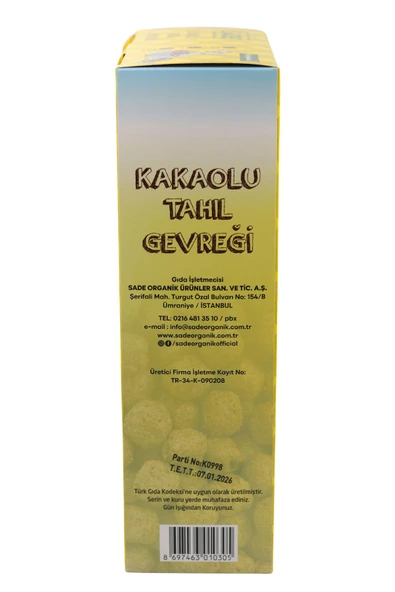 Sade Organik GLUTENSİZ KAKAOLU TAHIL GEVREĞİ 500 GR. 2 Lİ PAKET - 3