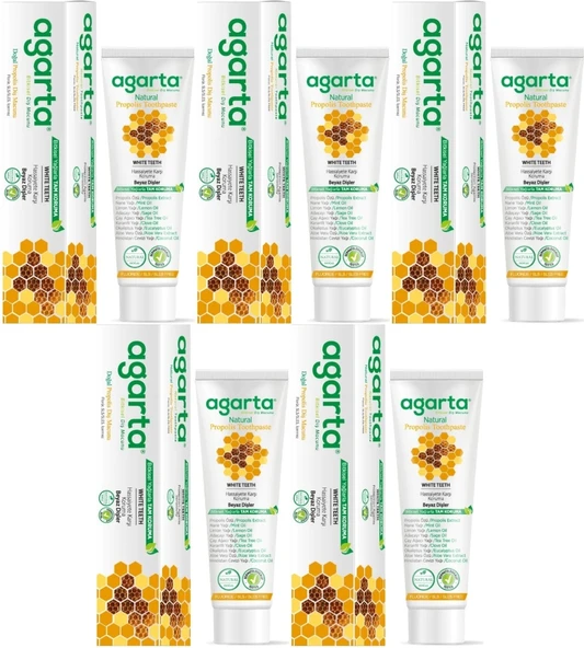 Agarta Doğal Diş Macunu 100ML Propolisli (5 Li Set) - 1