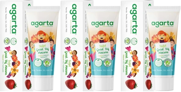 Agarta Doğal Diş Macunu 75ML Çocuk (3 Lü Set) - 1