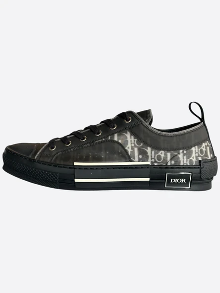 Black & White Oblique B23 Low Top Sneakers - 3