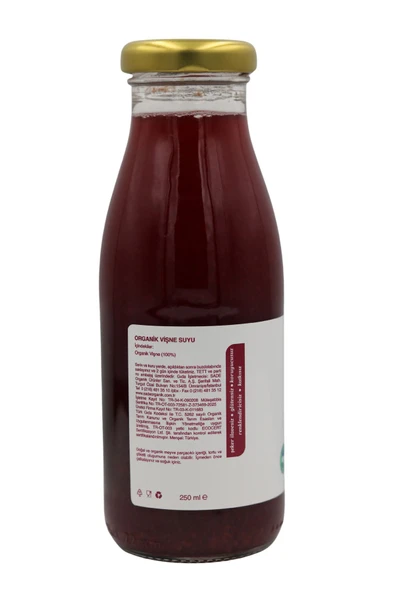 Sade Organik Organik Limonata 250ml - Organik Vişne Suyu 250 ml 2'li Paket - 7