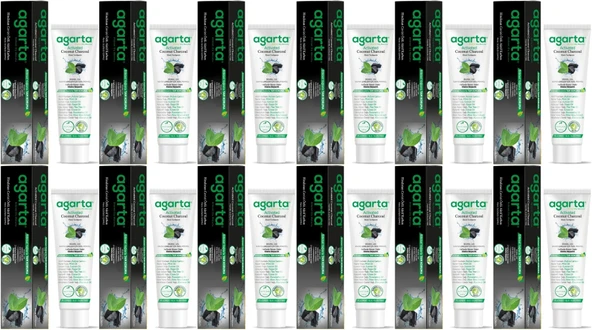 Agarta Doğal Diş Macunu 100ML Aktif Karbonlu (12 Li Set) ürün görseli 1
