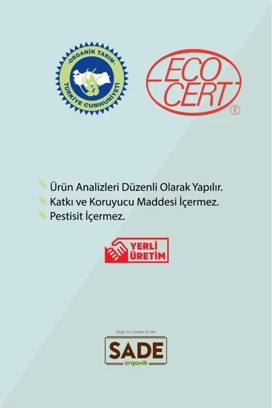 Sade Organik Organik Vişne Suyu 250ml - Organik Çilekli Limonata 250 ml 2'li Paket - 7