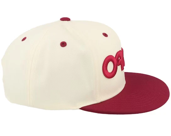 Oakley Mark III Flat Brim Şapka FOS901496 1AD Arctic White Iron Red - 4