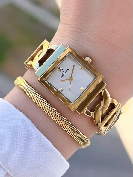 Daniel Klein Spor Çelik Kordon Köşeli Seri 2 Yıl Garantili Kadın Kol Saati+Bileklik 13959.3 ürün görseli