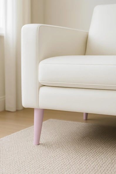 2 Adet Ahşap Ayak 12 Cm Açık Pembe M8 Civatalı Bağlantı Aparatlı Dolap Mobilya Koltuk Kanepe Destek Ayağı Ayakları - Resim 6