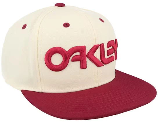 Oakley Mark III Flat Brim Şapka FOS901496 1AD Arctic White Iron Red - 1