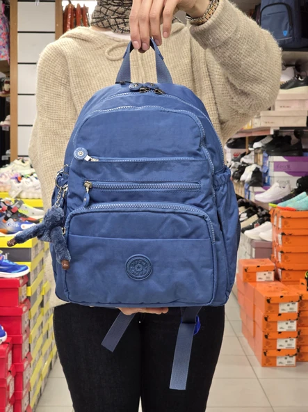 My Polo 2113-8745 Kadın Krinkıl Kumaş Çok Gözlü Astarlı Petli Su Geçirmez Günlük Mini Sırt Çantası - 2