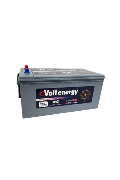 12 V 200 Amper Deep Cycle Marin Bakımsız Akü (ÜRETİM YILI: 2025) - 2