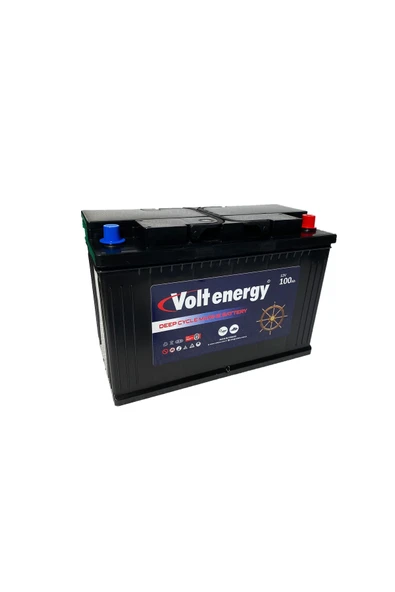 VOLT ENERGY 12 V 100 Amper Deep Cycle Marin Bakımsız Akü (ÜRETİM 2025)