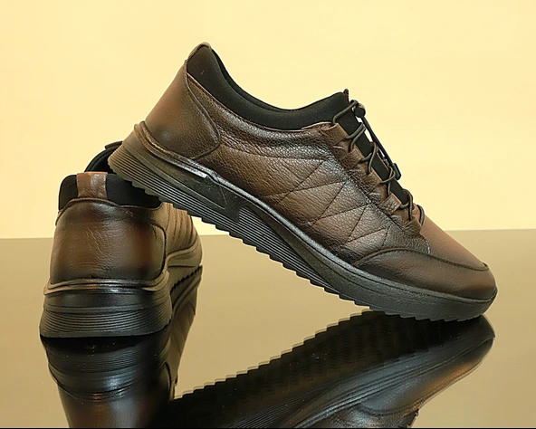 Konfores 1790-346457 Hakiki Deri Anatomik Tabanlı Erkek Günlük Ayakkabı - Resim 4