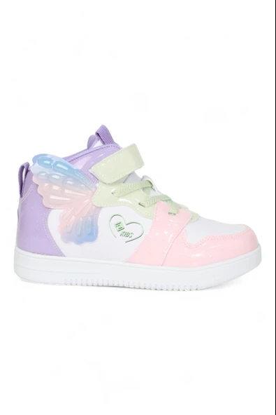 Kidessa 2068 Anatomik Tabanlı Ultra Hafif Kız Çocuk Boğazlı Sneakers Ayakkabı - 5