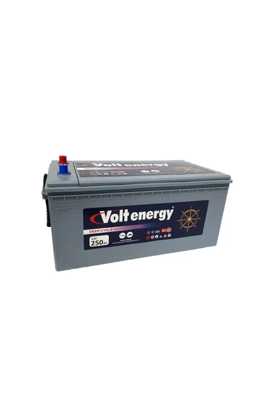 12 V 250 Amper Deep Cycle Marin Bakımsız Akü (ÜRETİM YILI:2025) - 2