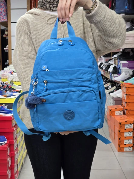 My Polo 2113-8745 Kadın Krinkıl Kumaş Çok Gözlü Astarlı Petli Su Geçirmez Günlük Mini Sırt Çantası - 7