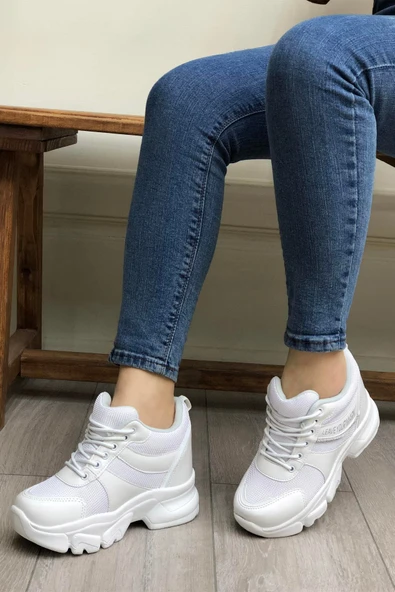 Konfores 2069 Anatomik Gizli Dolgu Tabanlı Kadın Sneakers Ayakkabı - 2