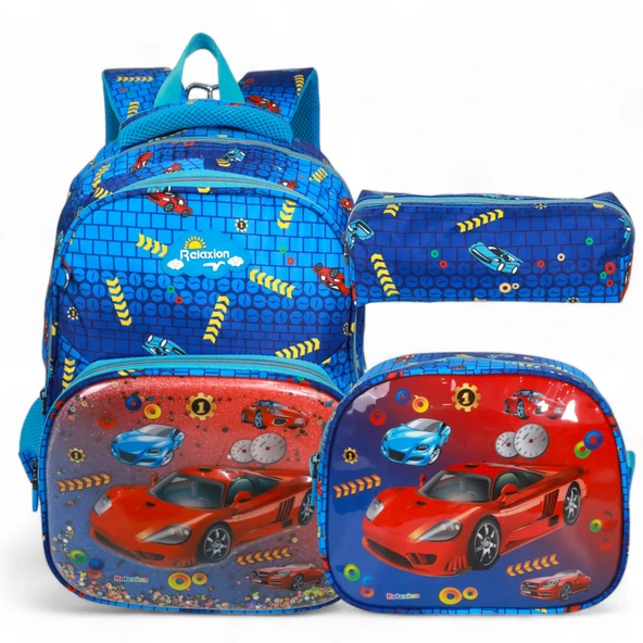 Kidessa 2035-1370 Relaxion Anatomik Sırtlı Yapılı Unisex Beslenmeli İlkokul Çantası - 5