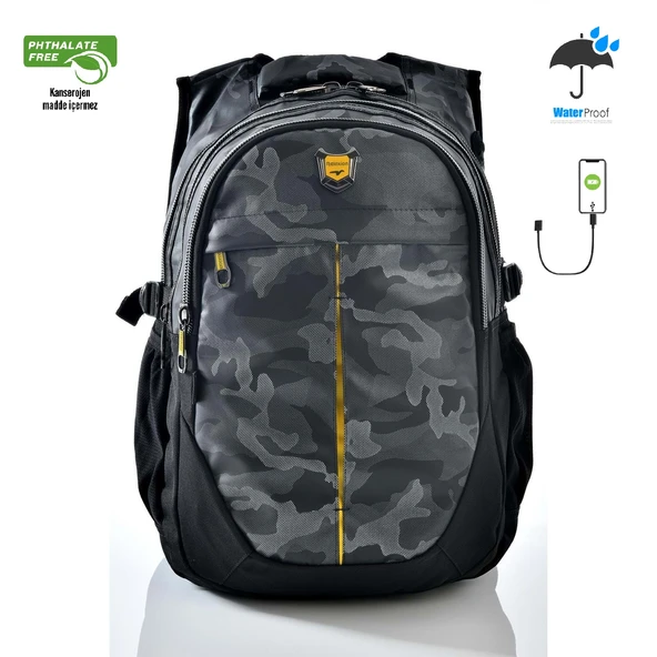 Konfores 1553-2235 Unisex Anatomik Yarasa Sırt Okul Çantası