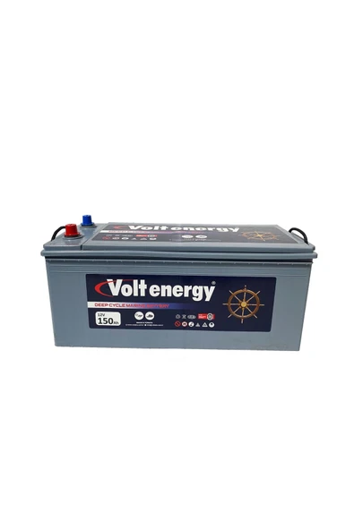 VOLT ENERGY 12 V 150 Amper Deep Cycle Marin Bakımsız Akü (ÜRETİM 2025)