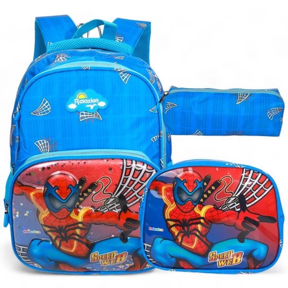 Kidessa 2035-1370 Relaxion Anatomik Sırtlı Yapılı Unisex Beslenmeli İlkokul Çantası - 7