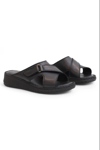 Konfores 2121 Ultra Hafif Esnek Tabanlı Hakiki Deri Tam Anatomik Kadın Terlik - Resim 5