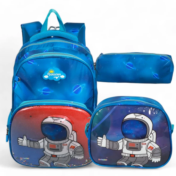 Kidessa 2035-1370 Relaxion Anatomik Sırtlı Yapılı Unisex Beslenmeli İlkokul Çantası - 12