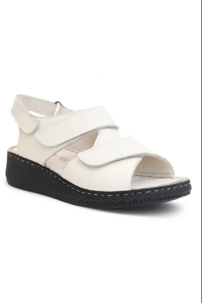 Konfores 2123 Ultra Hafif Esnek Tabanlı Hakiki Deri Tam Anatomik Kadın Sandalet - 3