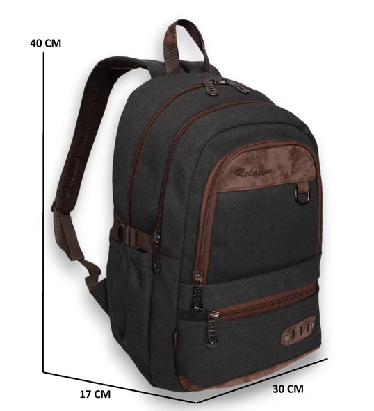 Konfores 1672 Unisex Anatomik Sırtlı Laptop Bölmeli Seyehat Spor ve Okul Çantası - Resim 5