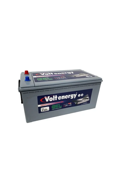 VOLT ENERGY 12 V 250 Amper Deep Cycle Marin Jel Nanocarbon Akü(ÜRETİM TARİHİ:2025)
