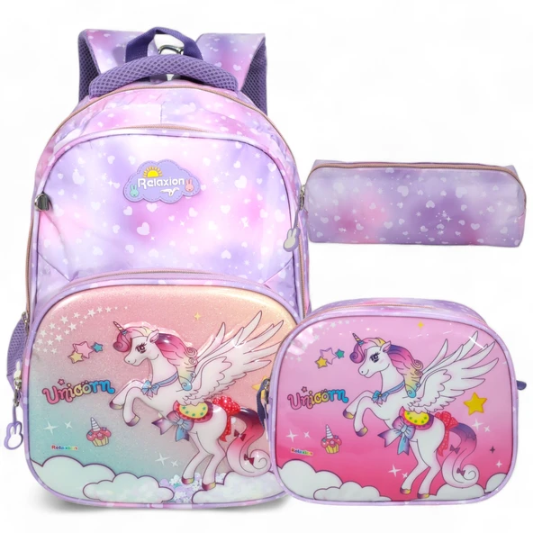 Kidessa 2035-1370 Relaxion Anatomik Sırtlı Yapılı Unisex Beslenmeli İlkokul Çantası - 2