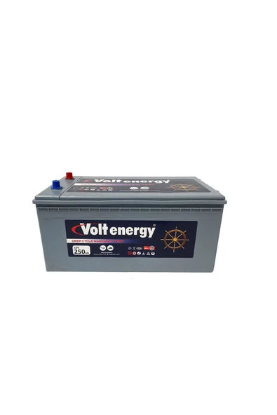 VOLT ENERGY 12 V 250 Amper Deep Cycle Marin Bakımsız Akü (ÜRETİM 2025)