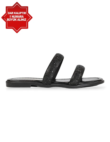 Konfores 1884-246016 Kadın Günlük ve Abiye Taşlı Terlik - Resim 2