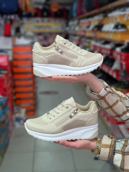 Konfores 1662 Anatomik Tabanlı Fermuarlı Bayan Sneakers Ayakkabı - 4