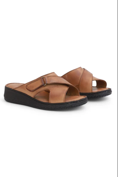 Konfores 2121 Ultra Hafif Esnek Tabanlı Hakiki Deri Tam Anatomik Kadın Terlik - Resim 6