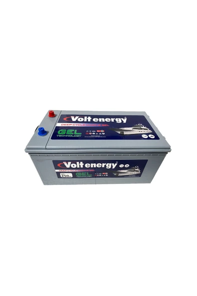 12 V 250 Amper Deep Cycle Marin Jel Nanocarbon Akü(ÜRETİM YILI:2025) - 2