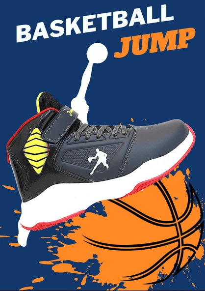 Kidessa 1755-29196 Ultra Hafif Anatomik Tabanlı Unisex Çocuk Basketbol Ayakkabısı - Resim 2