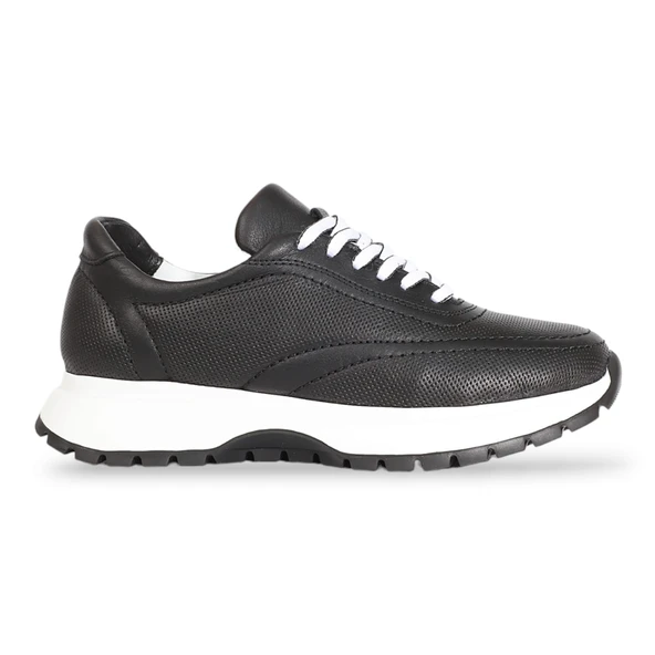 Konfores 1965-273061 Hakiki Deri Anatomik Tabanlı Kadın Sneakers Ayakkabı - 4