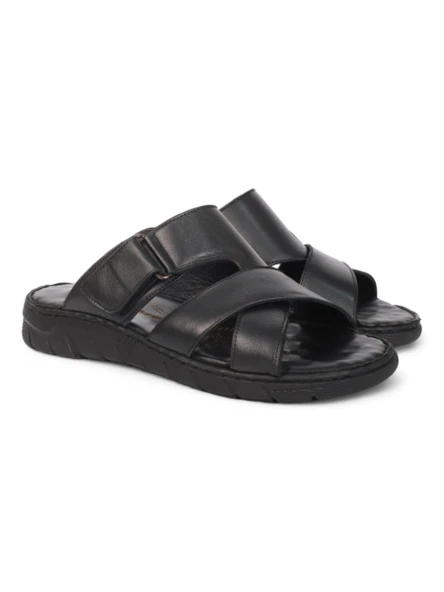 Konfores 2044 Masaj Tabanlı Hakiki Deri Tam Anatomik Erkek Terlik - Resim 3