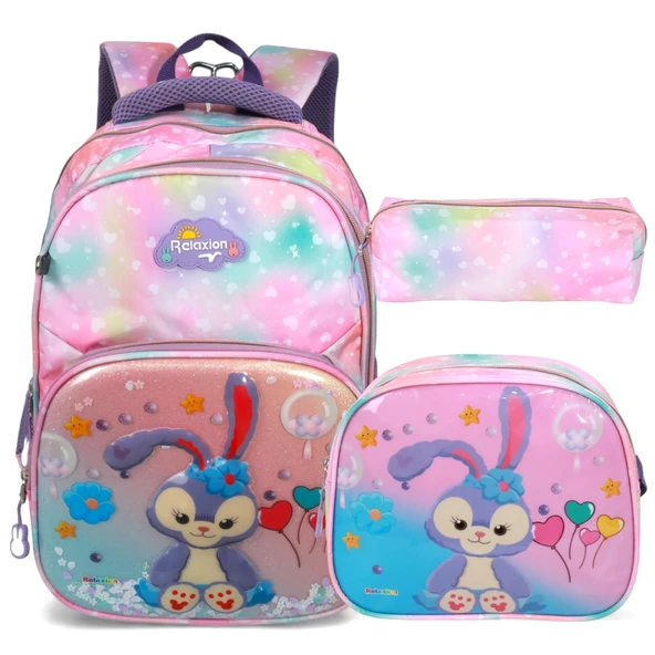 Kidessa 2035-1370 Relaxion Anatomik Sırtlı Yapılı Unisex Beslenmeli İlkokul Çantası - 10