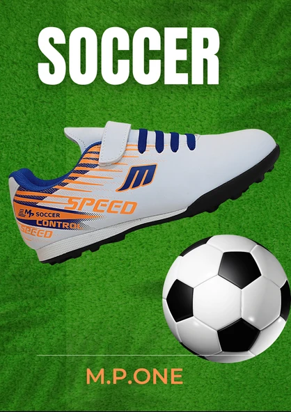 Kidessa 1753-1368 Bantlı Çocuk Halı Saha Futbol Ayakkabısı - 6