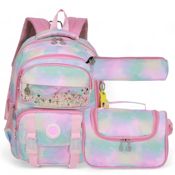 Kidessa 2055 Anatomik Sırtlı Yapılı Unisex Çocuk İlkokul Beslenmeli Sırt Çantası - 4