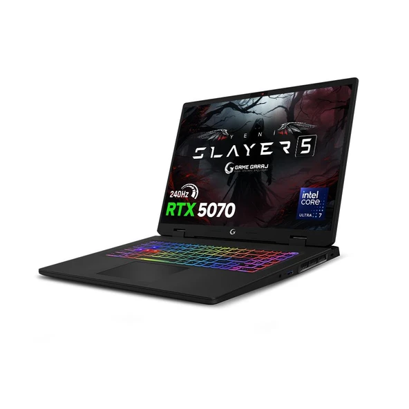 Game Garaj Slayer5 7-5070 C1 Intel Ultra 7 255HX 32GB RAM 1TB SSD RTX5070 16" QHD+ IPS 240Hz FreeDOS Gaming Laptop - 4