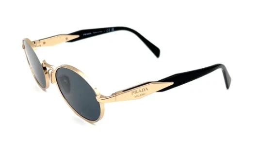 Prada PR 65ZS ZVN09T Pale Gold-Dark Grey Kadın Güneş Gözlüğü - 3