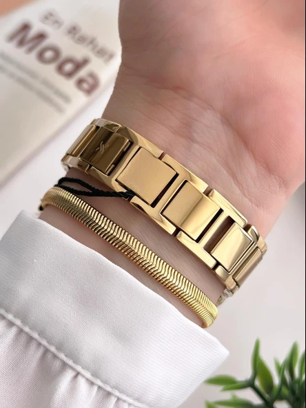 Daniel Klein Çelik Kordon 3 Atm Suya Dayanıklı Özel Tasarım Kadın Kol Saat+Bileklik VS.BLKT.0431 - Resim 4