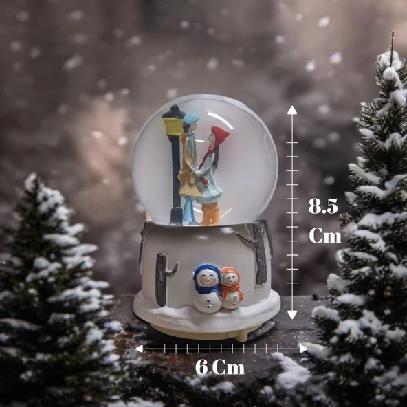 Renk Değiştiren Romantik Sevgili Kar Küresi