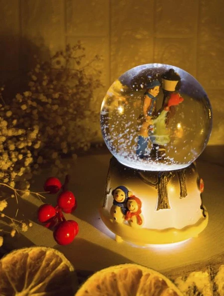 Renk Değiştiren Romantik Sevgili Kar Küresi - 5