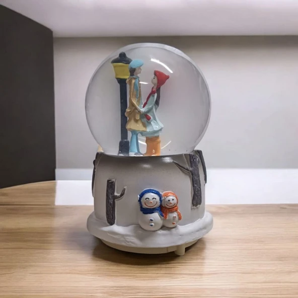 Renk Değiştiren Romantik Sevgili Kar Küresi - 2