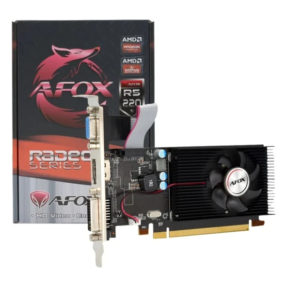 Afox Radeon R5 220 1GB DDR3 64Bit DVI/VGA/HDMI Ekran Kartı ürün görseli 1