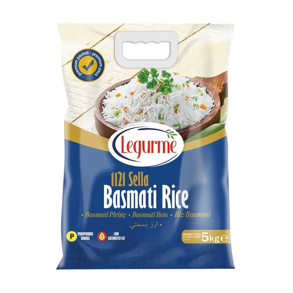 Yayla Bakliyat Legurme Basmati Pirinç 1121 Sella 5 kg