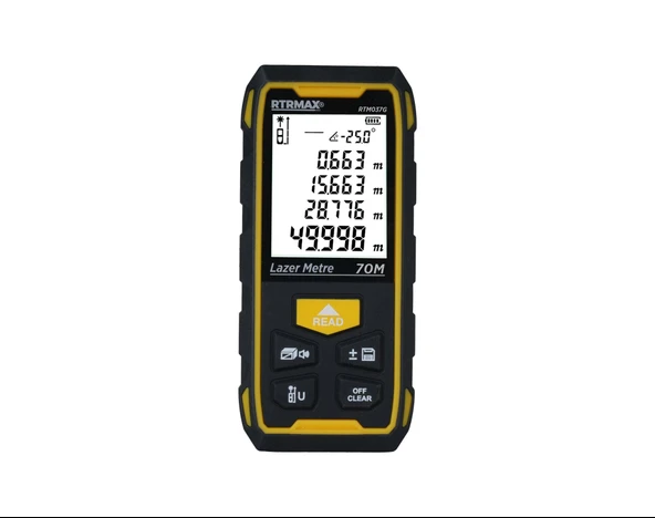 RTM037G Şarjlı Lazer Mesafe Ölçer 70 Mt (Yeşil Renk)