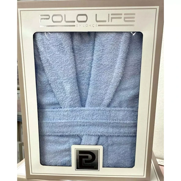 Polo Life Kutulu %100 Pamuk Tek Bornoz Şalyaka-A.Mavi (XXL Beden) - 2